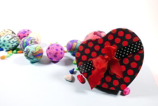 Paschal Easter Eggs Holiday Celebration in Spring Time photo
