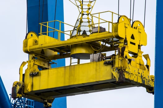 Giant Quay Crane on the port yard photo