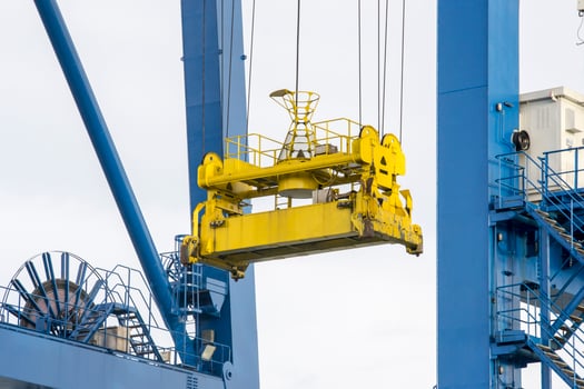 Giant Quay Crane on the port yard photo