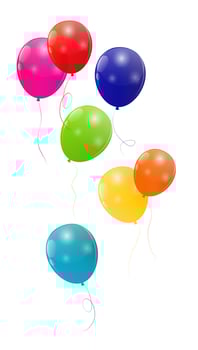 Color Glossy Balloons Background Vector Illustration