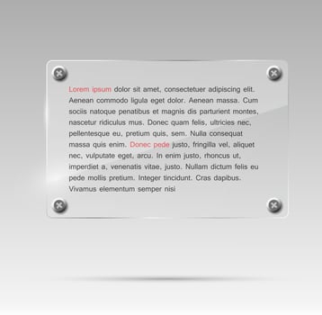 Realistic Glass Frames. Vector Illustration