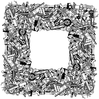 Frame from spare parts vector