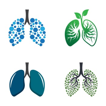 Lung logo images design vector
