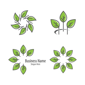 Leaf logo images vector