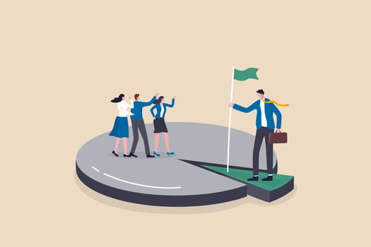 Niche market, small focused group of consumer or audience vector