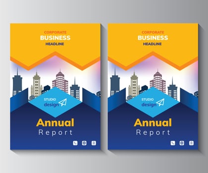 Annual Report Design Template,  Brochure,  Poster, Corporate  Flyer vector