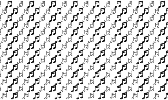 Black and White Music Seamless Pattern vector