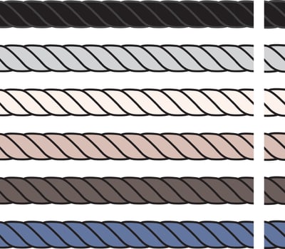 Rope cord seamless pattern brush for flat sketches vector
