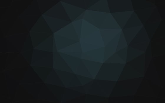 Dark Black vector polygon abstract backdrop.