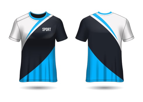 T-Shirt Sport Design. Racing jersey. uniform front and back view. vector
