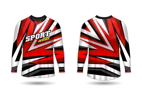 T-Shirt Sport Design. Racing jersey. uniform front and back view. vector