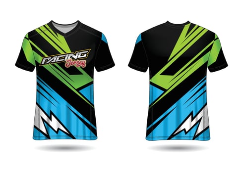 T-Shirt Sport Design. Racing jersey. uniform front and back view. vector