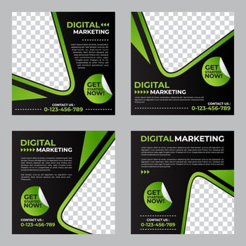 Digital Marketing Social Media Post Template vector