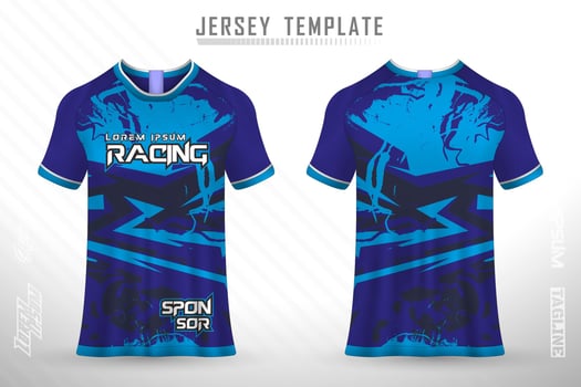 Sports jersey and t-shirt template sports jersey design vector mockup.