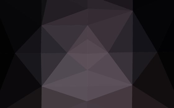 Dark Black vector abstract polygonal layout.