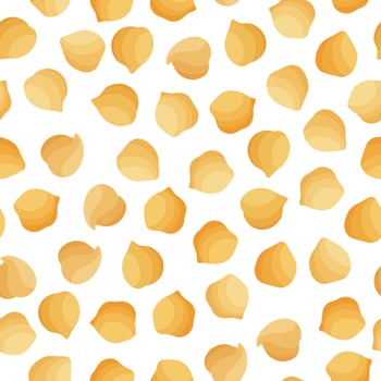 Chickpea vector cartoon seamless pattern for farmer market design