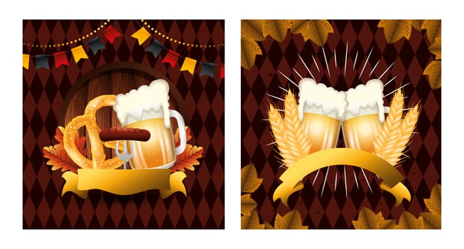 Germany oktoberfest beer vector design