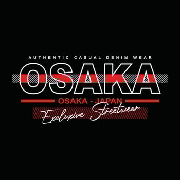 osaka urban city T-shirt design vector