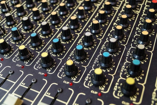 Mixing tool for a sound engineer in a professional recording studio photo