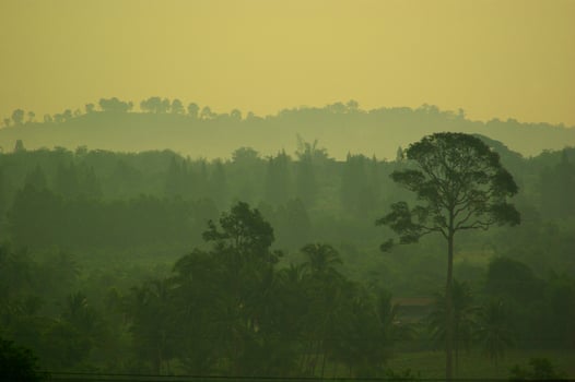 Haze pollution problems exceeded standards in the countryside photo