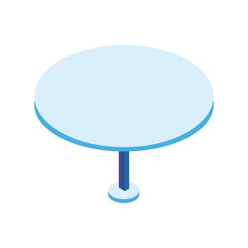 table round furniture isolated icon vector