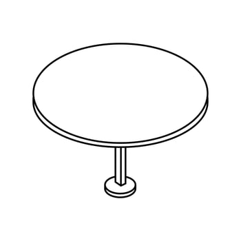 table round furniture line style icon vector