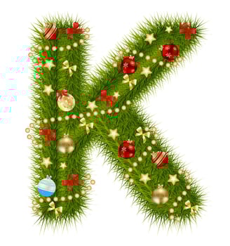 Abstract beauty Christmas and New Year abc. vector  illustration