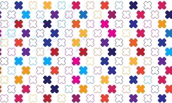 Colorful Cross Mark Seamless Pattern vector