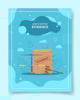 evidence for template of banners, flyer, books cover, vector