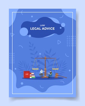 legal advice concept for template of banners, flyer vector
