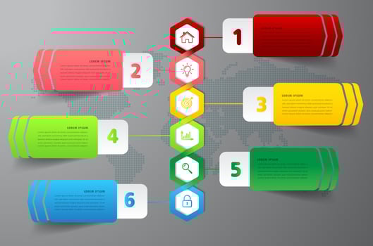 modern timeline text box template, infographics banner vector