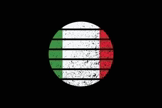Grunge Style Flag of the Italy. Vector illustration.