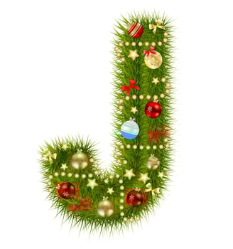 Abstract beauty Christmas and New Year abc. vector  illustration