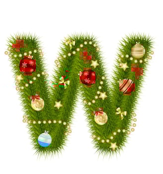 Abstract beauty Christmas and New Year abc. vector  illustration