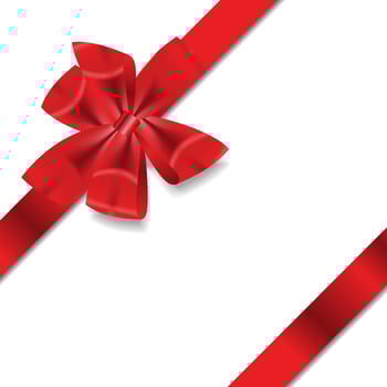 Red Gift Ribbon . Vector illustration