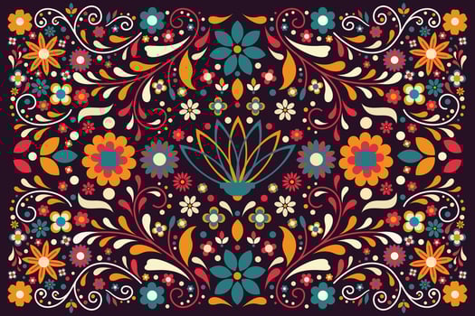 Flat design colorful mexican  background vector