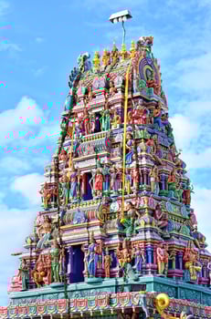 Sculptures on Hindu temple photo