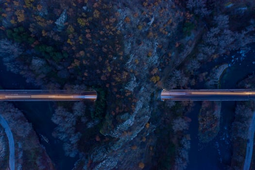 Aerial of Kresna gorge photo
