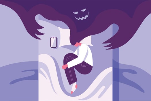Mental health illustration concept vector