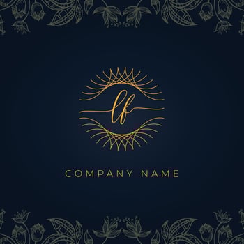 Elegant luxury letter LF logo. vector