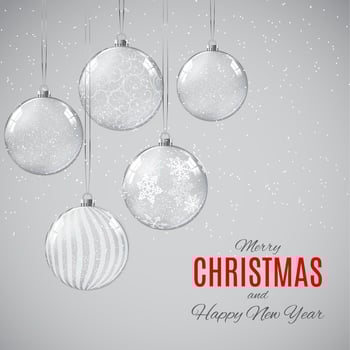 Merry Christmas and Happy New Year posters. Vector illustration