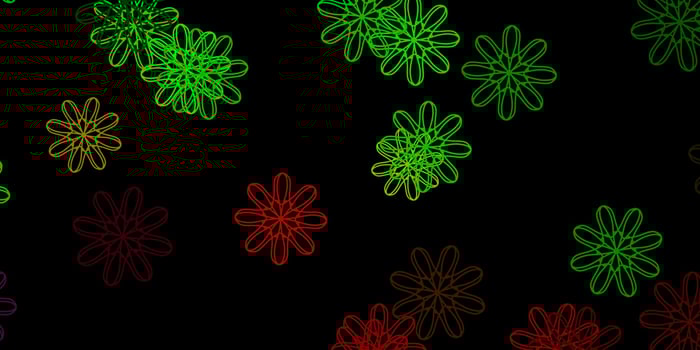 Dark Green, Red vector template with abstract forms.