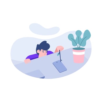no notification flat illustration vector