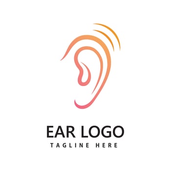 Ear,hearing logo icon vector design