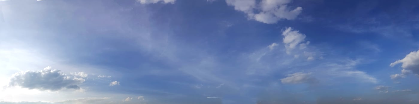 Panorama sky with cloud on a sunny day. photo