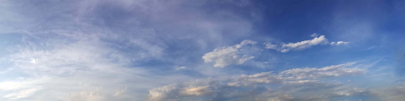 Panoramic sky on a sunny day. photo