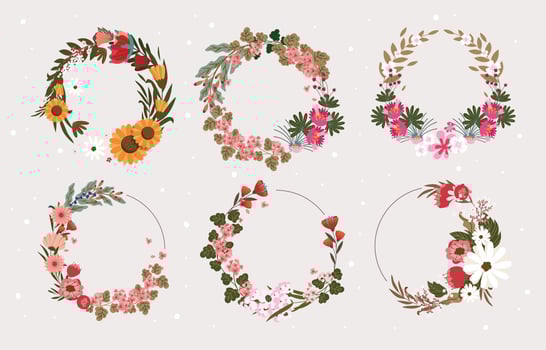 Wreath Floral Arrangement vector