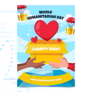 World Humanitarian Day Poster vector