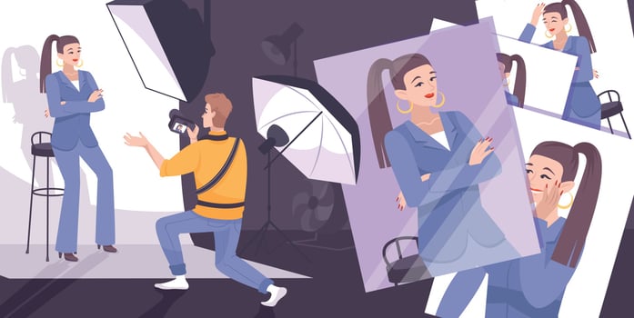 Photography Process Background vector