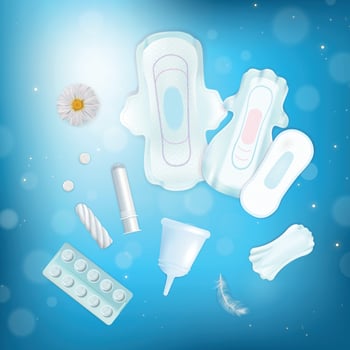 Feminine Hygiene Concept vector